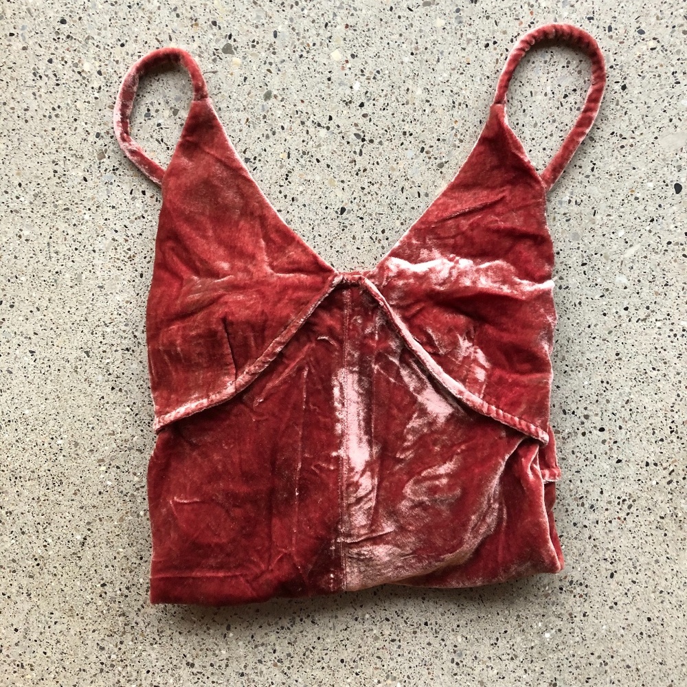 Never worn Cherry Velvet Dress - Midi, Size M